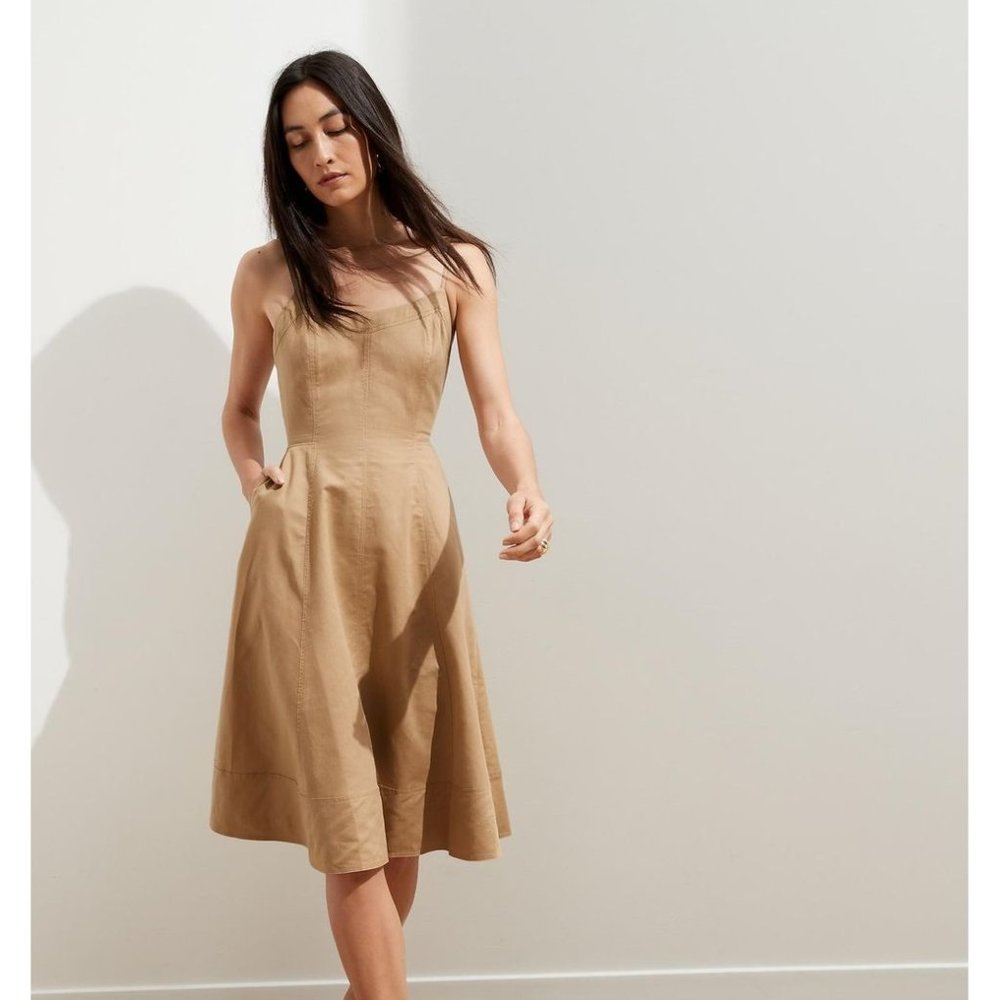 Banana Republic Linen-Cotton Sun Dress Fit & Flare